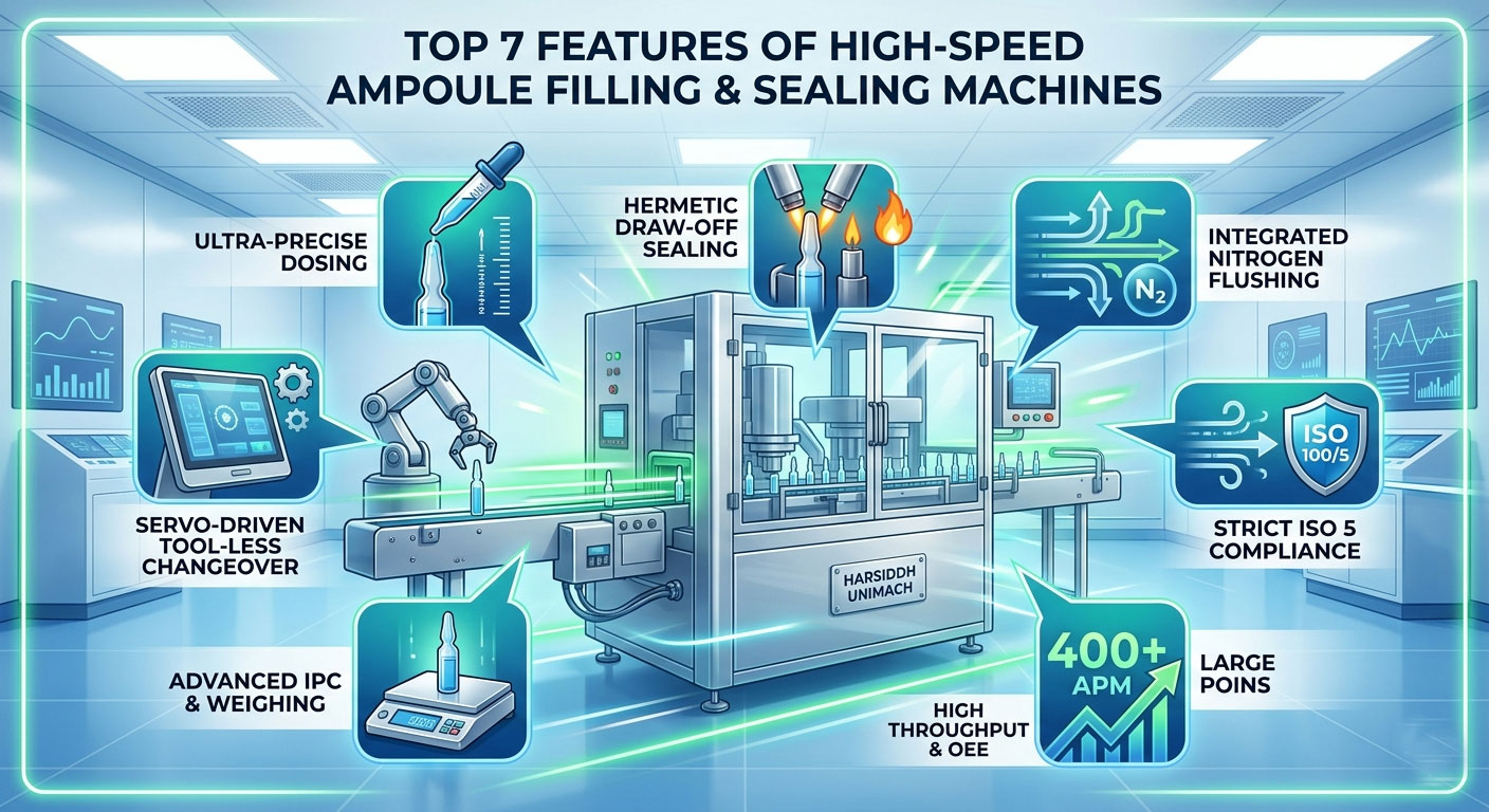 Top 7 Features to Look for in a High-Speed Ampoule Filling and Sealing Machine