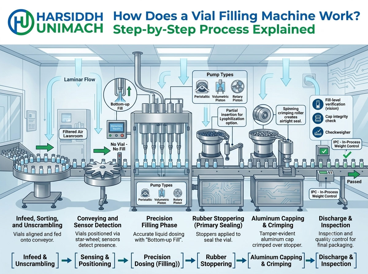How Does a Vial Filling Machine Work? Step-by-Step Process Explained